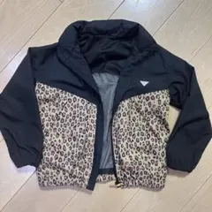 【BREEZE】撥水加工/フード収納可 ウィンドブレーカー/ヒョウ柄