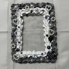 ホイップデコケース 硬貨ケースデコ トレカケースＢ８グレー×白