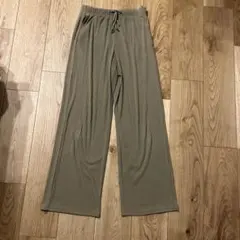 GU リブプルオンパンツ S カーキ