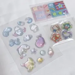 ボンボンドロップシール　おはじきシール　キティ タイルシール　お裾分け