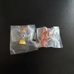 ズートピア2 めじるしアクセサリー　ニックAジュディB カプセルトイ　2個セット