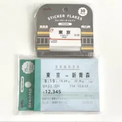 新品 廃盤 ブロックメモ フレークシール トレイン 電車 チケット 看板のサムネイル