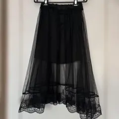 重ねスカート黒