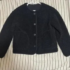 ユニクロボアフリースカーディガン　ブラックM
