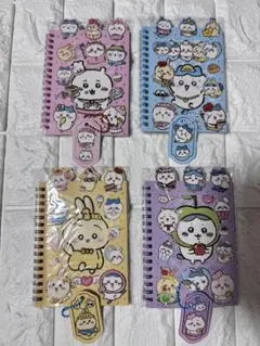 ちいかわ手帳　シール16枚＆メモ帳（紙ストラップ付き）B6サイズ　4冊セット