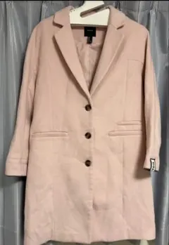 FOREVER 21 フォーエバー21 ピンク ロングコートチェスターコート　Mのサムネイル