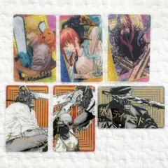 チェンソーマン 箔押しクリアカード デンジ ポチタ マキマ ボム 5枚セット ③