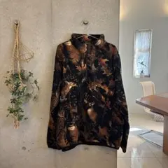 【一点物古着】　総柄フリースジャケット　Lサイズ