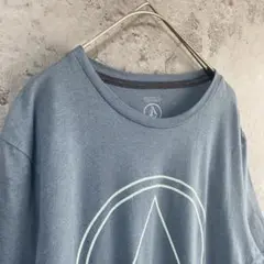 USA古着 VOLCOM プリント デザインTシャツ 半袖 ブルー
