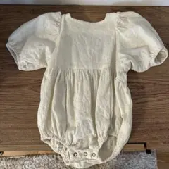 MONBÉGÉ クリーム色ロンパース Mサイズ　韓国子供服