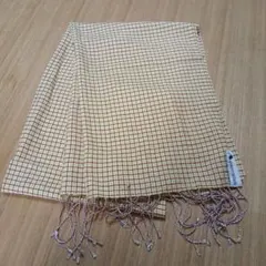 Aquascutum チェック マフラー/ストール　カシミア•シルク