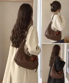 ショルダーバッグ ブラウン