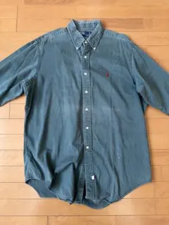 Polo by Ralph Lauren ダークグリーン ボタンダウンシャツ L