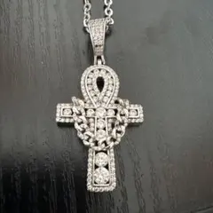 クリスタル装飾 クロス ネックレス