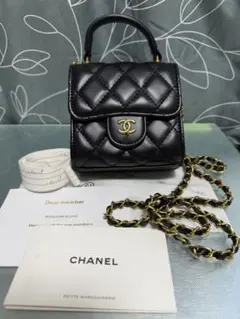 最終値下げ❗️ CHANEL ノベルティキルティングバッグ ブラック ミラー