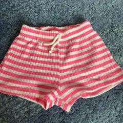 ZARA ピンクと白のストライプショートパンツ 12-18ヶ月
