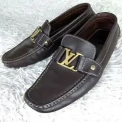 美品 路易威登 LV標誌 金色五金 駕駛鞋 皮革便鞋