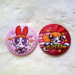 パワーパフガールズ 刺繍缶バッジ ブロッサム 缶バッジ 2個セット