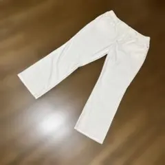 ホワイト ストレッチレギンスパンツLL