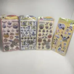 正規品 パペットスンスン うるちゅるポップシール ぷくぷくシール 4点セット