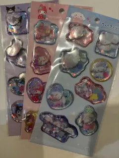 ウォーターシール　クロミ　マイメロ　シナモンロール　ぷくぷく