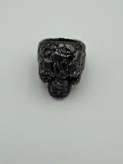 【美品 】ヴェルヴェットラウンジ スカルリング 17号 ブラック　SV925のサムネイル