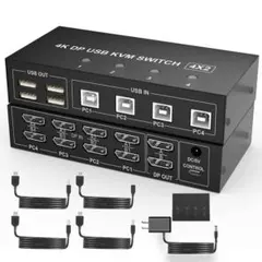 8K DisplayPort KVM切替器 3モニター 4PC HHG20 8K DisplayPort KVM切替器 3モニター 4PC HHG20 - メルカリ