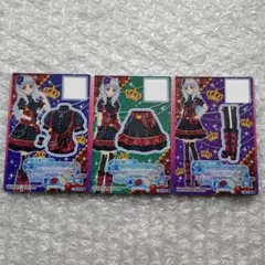 アイカツ　白銀リリィ　レッドゴシックパンクリボンコーデ