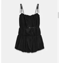 ZARA ナイロンバルーンベルト付きワンピース - メルカリ