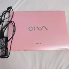 【ジャンク品】VAIOノートパソコン　ミルキーピンク