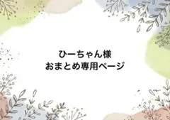 ひーちゃん様おまとめ専用ページ