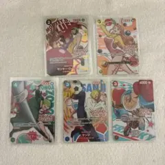 ラウンドワン ワンピースカード セットルフィ ナミ ゾロ サンジ