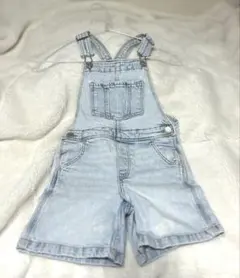 デニムショートオーバーオール ライトブルー
