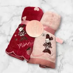 新品★ミニー フェイスタオル セット ディズニー　いちご Loveストロベリー