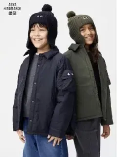 新品 ユニクロ アニヤハインドマーチ キッズ パフテックジャケット 120