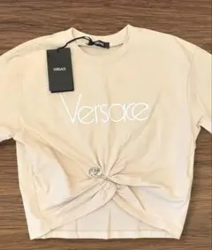 ヴェルサーチ Tシャツ VERSACE セーフティピン クロップドT 刺繍38のサムネイル