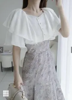 GRL 花柄ドッキングマーメイドワンピース [on337a]
