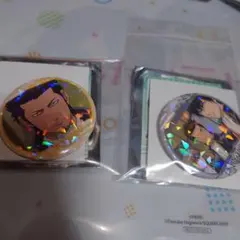 銀魂　ホログラム缶バッジ　近藤勲　土方　沖田