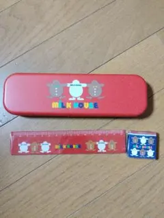 ミキハウス 缶ケース 定規 消しゴム セット 缶 ペンケースのサムネイル