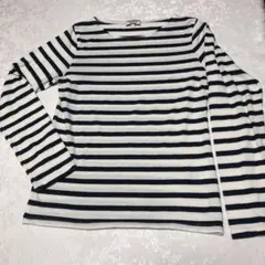 AIGLEボーダー長袖カットソー