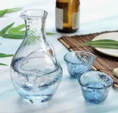 酒器ガラス 日本酒 東洋佐々木ガラス 冷酒器3点セット 氷ポケット付き徳利