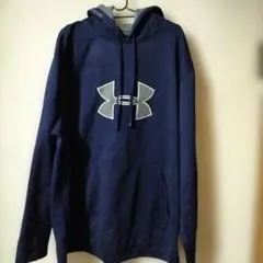 UNDER ARMOUR ネイビー フード付きパーカー XXL