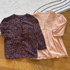 Gap Kids花柄ブラウスとpetit mine花柄チュニックセット