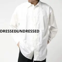 DRESSEDUNDRESSED オーバーサイズ ドレスシャツ ロゴ刺繍入りのサムネイル