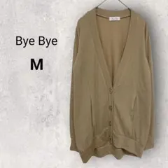 BYE BYE 長袖 V領開襟衫 M 米色 日本製造 外套 羊毛