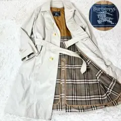 バーバリーズ ノバチェック ステンカラーコート ベルト付き 2way ライナー付
