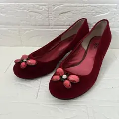 ANNA SUI アナスイ ラウンドトゥ ハイヒール パンプス 23.5cmのサムネイル