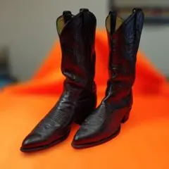 ウエスタンブーツ 　TONNY LAMA製 黒色　部位サイズ説明付