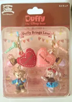 東京ディズニーシー ダッフィー シェリーメイストラップ ハート型チャーム付き