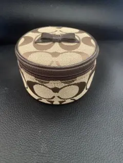 coach シグネチャー　アクセサリーケース　鏡付きポーチ